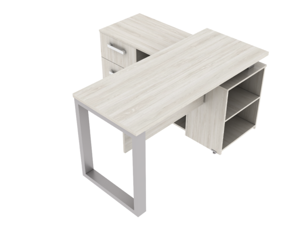 Escritorio credenza pata metalica Escritorio credenza pata metalica